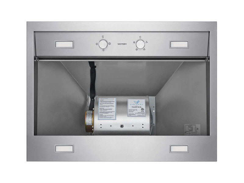 30 Inch Wall Mount Range Hood with 450/600 CFM Remote Blower - VICTORY Twister