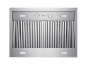 Underside view of the Victory TwisterMAX showing stainless steel baffle filters, mechanical rotary controls and LED lighting