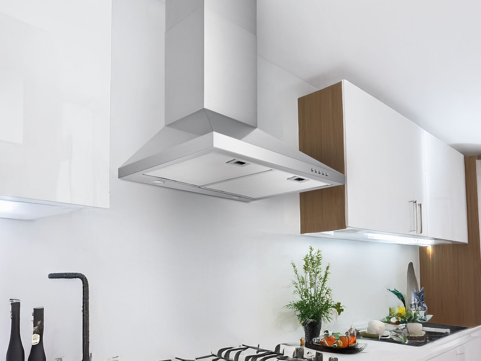 good hood works ③CLASSIC PRO IKTCH Wall Mount Range Hood, 900 CFM Ducted/Ductless with 4 Speed Fan,