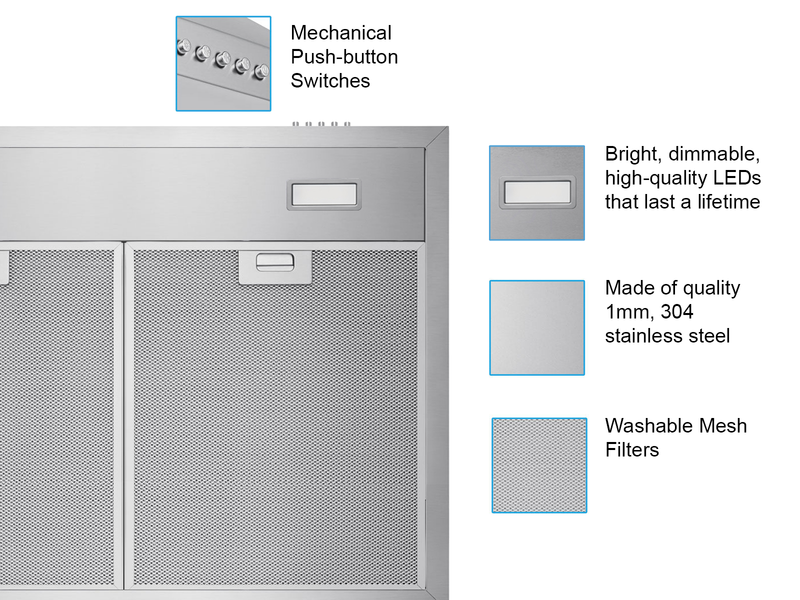 30 Inch 600 CFM Wall Mount Range Hood - VICTORY Classic