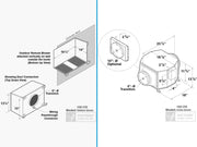 Victory Verona 1000 CFM outdoor and in-line blower units for external range hood motor installation