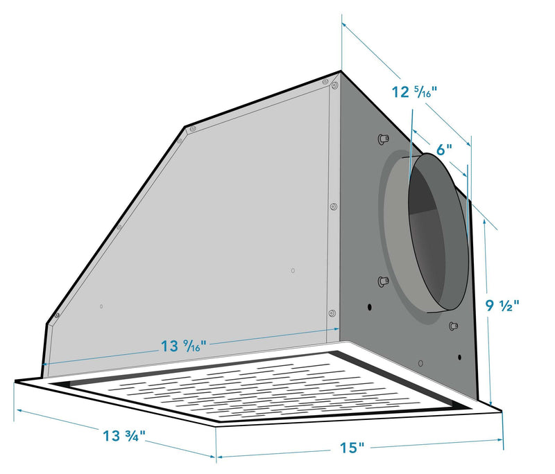 6 Inch Duct Recirculation Ceiling Kit for Range Hoods