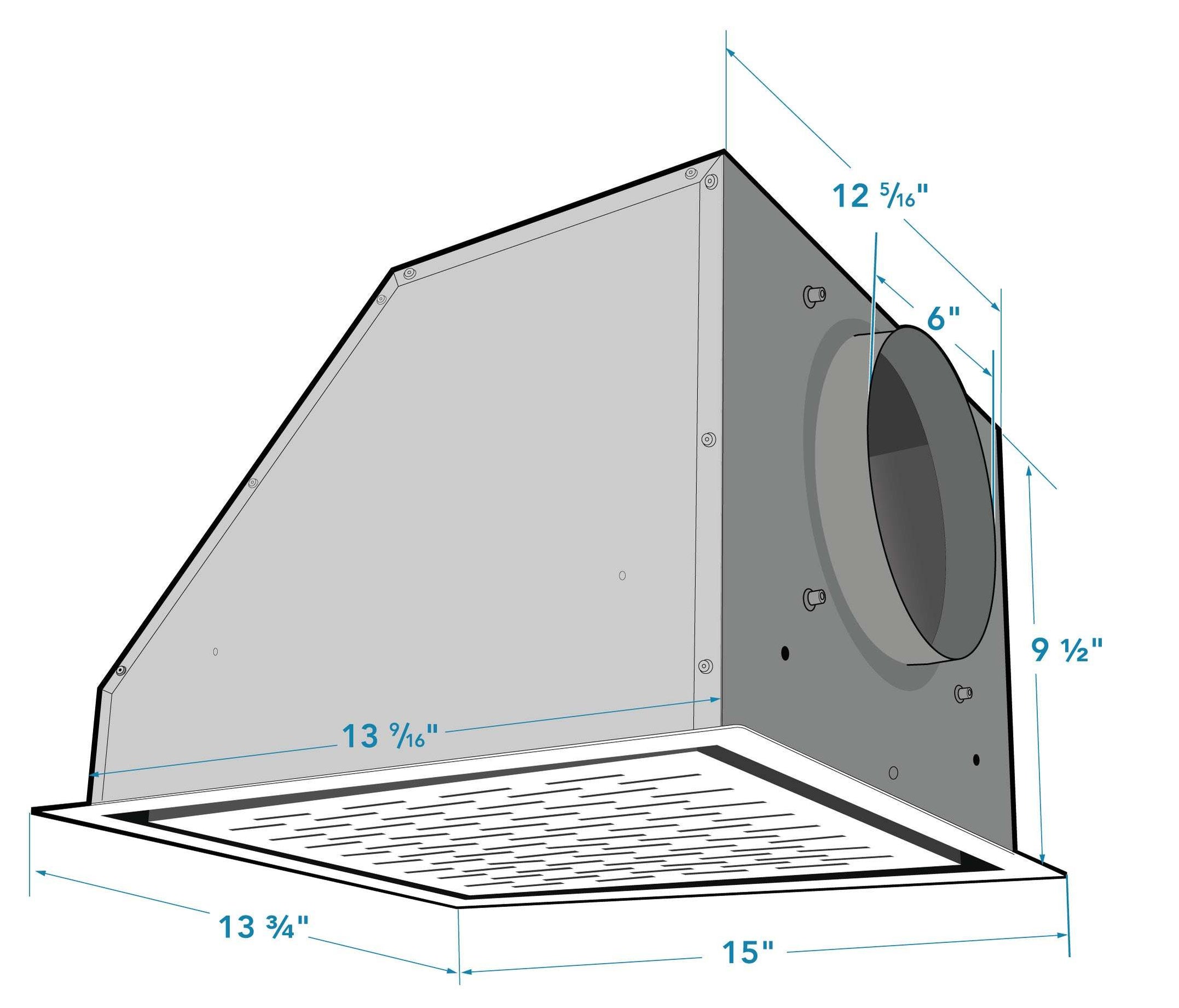 6 Inch Duct Recirculation Ceiling Kit for Range Hoods — Victory Range Hoods