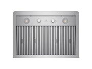 chimney range hood with dishwasher safe filters