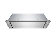 Angled view of the stainless steel Horizon ventilation unit with a 15.5-inch chassis designed to fit between ceiling joists.
