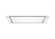 White ceiling mount range hood VICTORY Horizon 900 CFM matte white front view.