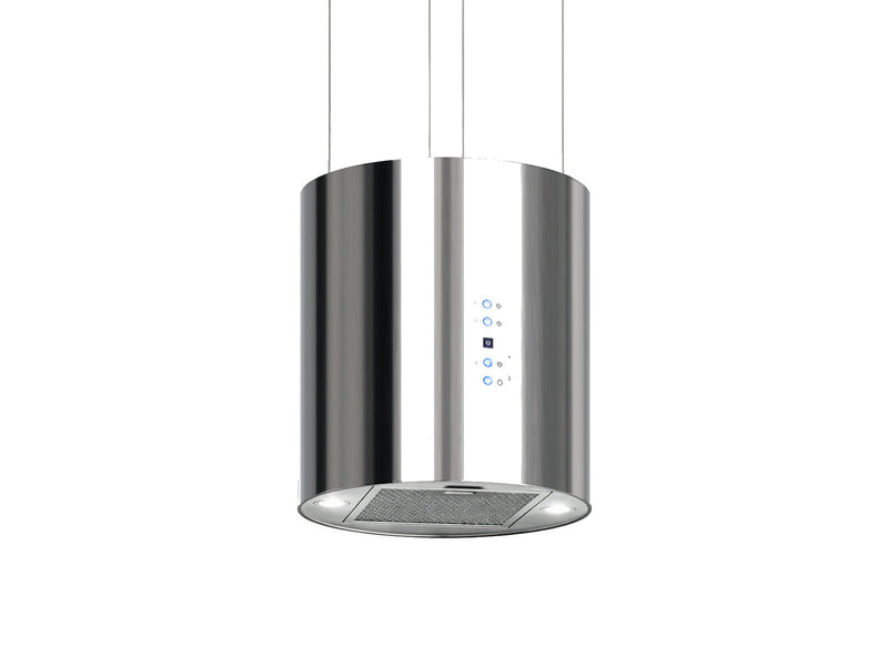 Victory Jupiter ductless range hood island mount with charcoal filters and LED lights
