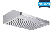 36 Inch 600 CFM Under Cabinet Range Hood Victory Luna stainless steel kitchen ventilation