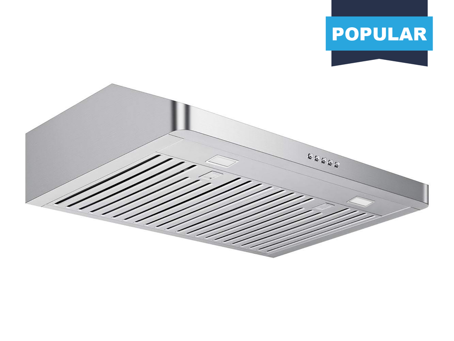 30 Inch 600 CFM Under Cabinet Range Hood with Push Button Controls - VICTORY Luna