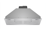 Victory Q1 30 Inch 600 CFM Range Hood insert with stainless steel honeycomb filters and bright LED lights in a built-in cabinet design
