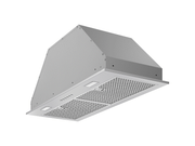 Bottom view of a sleek 27 Inch 600 CFM Range Hood insert, showcasing durable honeycomb filters and a low-profile design that fits seamlessly into modern kitchen cabinetry