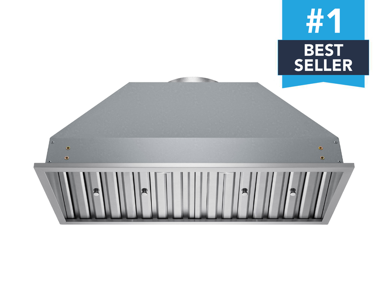 30 inch 700 cfm range hood insert front view - victory q2 with sleek stainless steel finish and built-in cabinet design.
