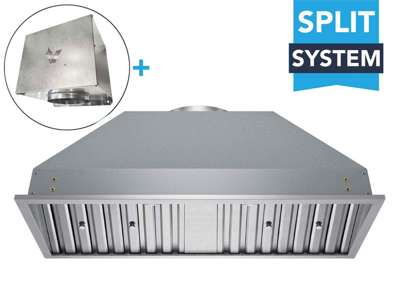 36 Inch Range Hood insert VICTORY Q2 with remote blower split system design, moving the motor away for quieter kitchen ventilation