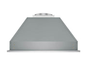 rear view of victory q2 range hood insert showing versatile ducting options and high-quality canadian-made stainless steel construction.