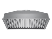 48 Inch 750 CFM range hood insert with stainless steel filters, metal blower, dimmable LED lights, designed for efficient smoke removal and easy cleaning