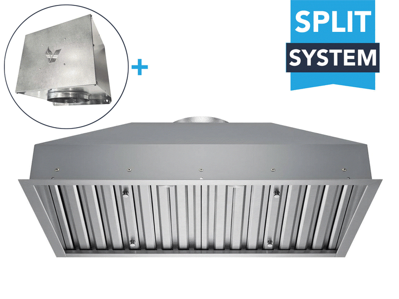 42 Inch Range Hood Insert with stainless steel filters and dimmable LED lights