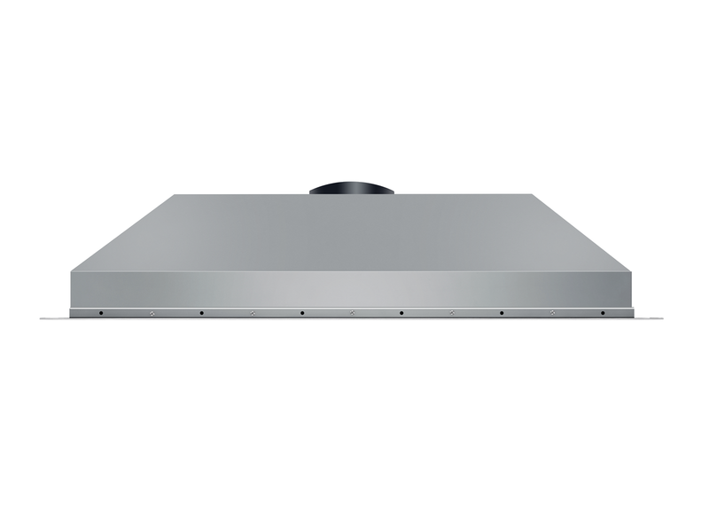 Front view of Victory Star range hood insert showing slim profile and stainless steel finish.