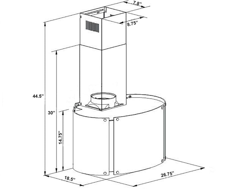 wall mount range hood
