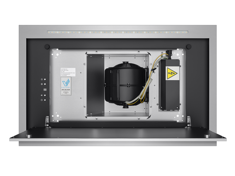 600 CFM Ceiling Mount Range Hood with Remote - VICTORY Sunrise