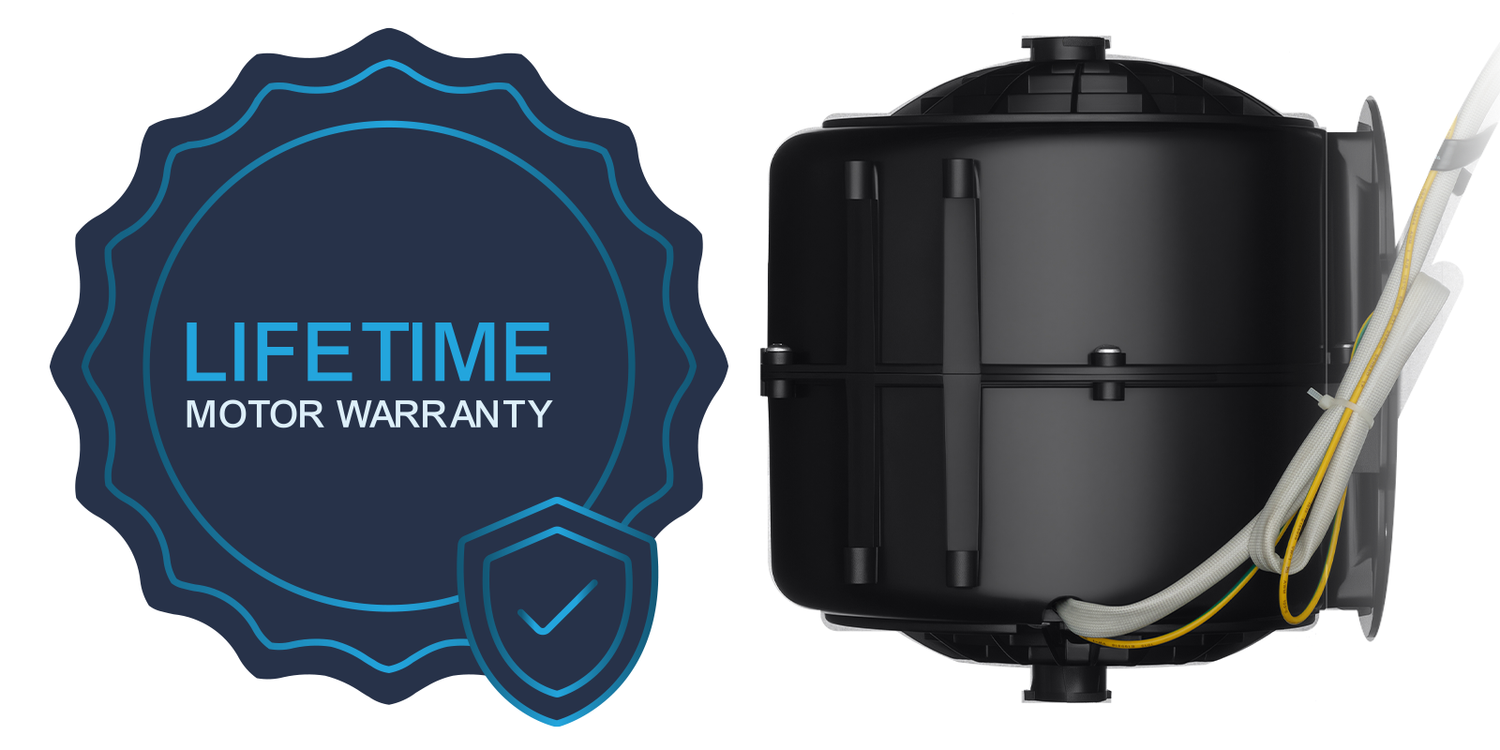 Durable Motor with LIFETIME Warranty