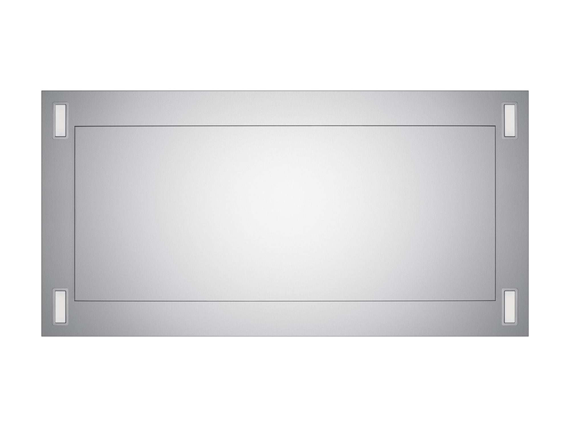 Underside view of the Victory Sunset featuring a smooth 304 stainless steel finish and four integrated LED corner lights providing bright cooktop illumination.