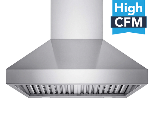 Victory TwisterMAX 36 Inch Wall Mount Range Hood with stainless steel chimney, baffle filters and High CFM badge