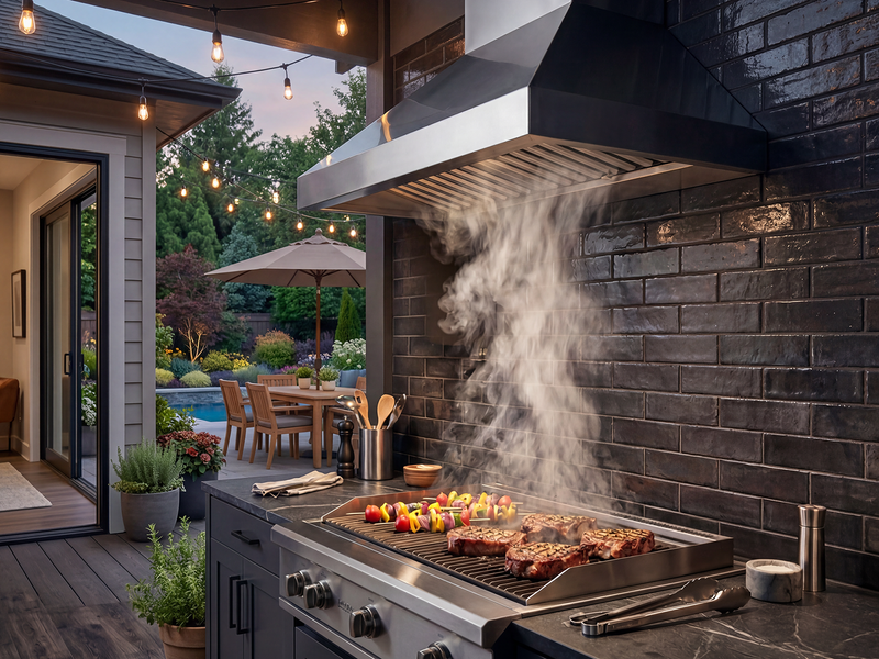 48 Inch 1200 CFM Outdoor Range Hood for BBQ - VICTORY Twister BBQ