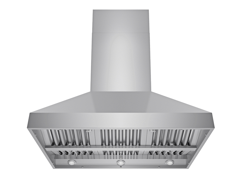 42 Inch Island Range Hood with 1200 CFM blower and stainless steel filters