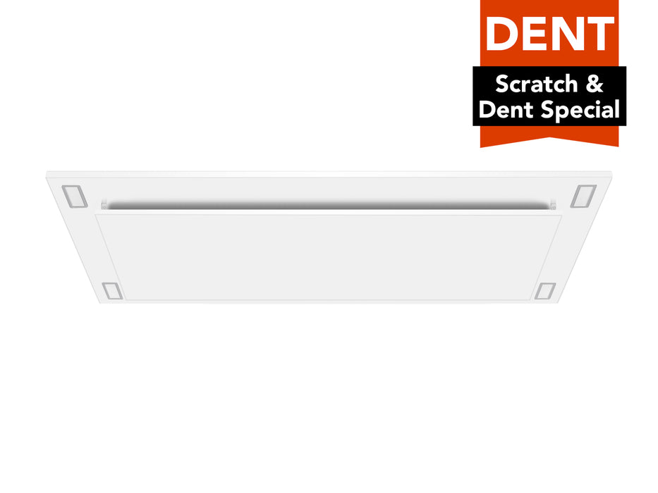 (Dented) 600 CFM White Flush Ceiling Mount Range Hood - VICTORY Sunset