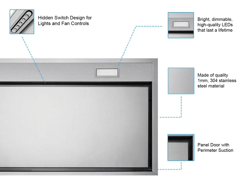 30 Inch 700 CFM Range Hood Insert - VICTORY X2
