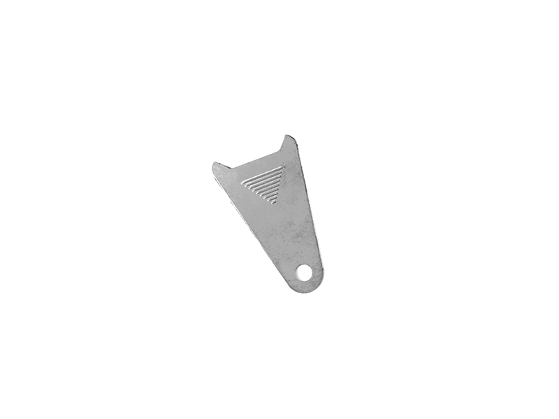 Replacement metal light key for GU10 lights with slots isolated on white background