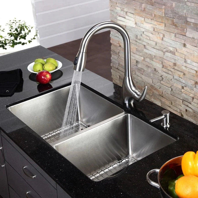 29" Double Bowl Under-Mount Sink - KS520