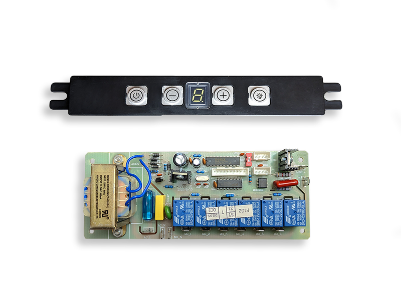Display and circuit board set for PSD Maestro Vega and Plane-Island models with control buttons and electronic components